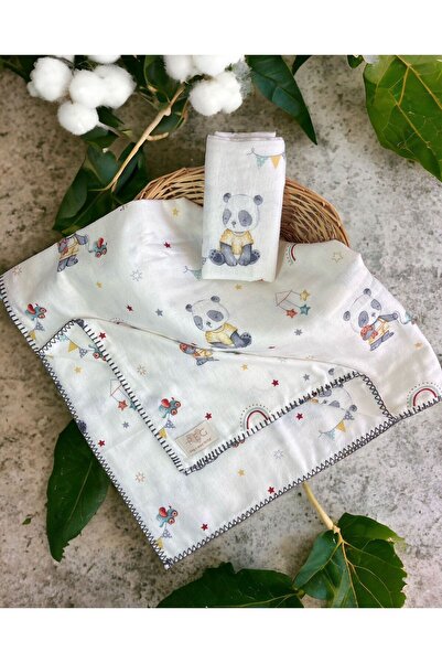 PEG BABY Pazen Bebek Battaniyesi Ve Yastık Kılıfı Çift Katlı Çok Amaçlı Örtü