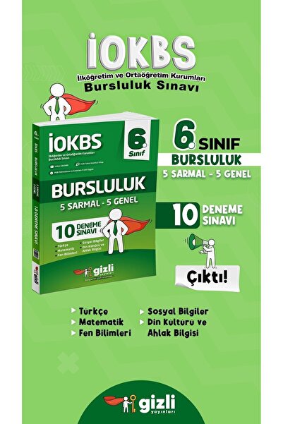 Gizli Yayınları GİZLİ YAYINLARI 6. SINIF İOKBS BURSLULUK DENEME SINAVI 5 SARM...
