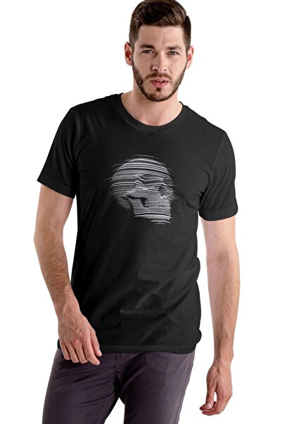 Butik Kuru Kafa Skull Tişört Siyah Unisex