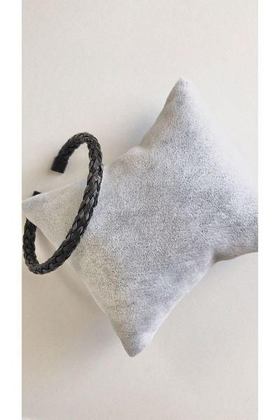 Aurora Straw Weave Model Steel Men's Bracelet