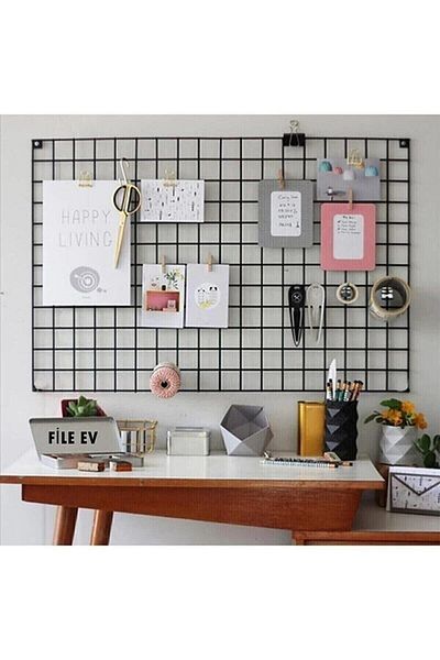LEFİEV Lefi Home Photo Hanger Wire Wall Board Metal Board Note Memory Frame