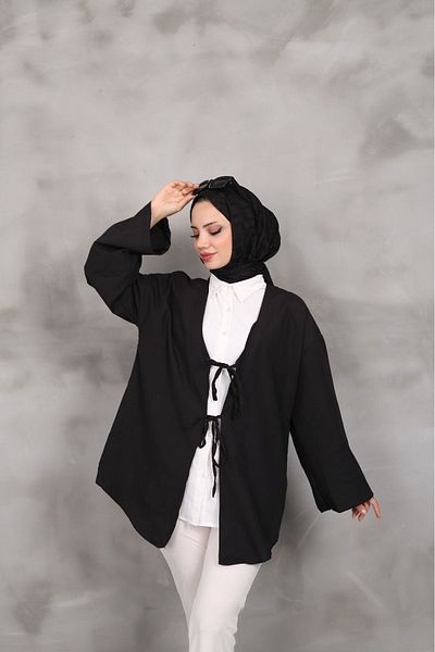 MODA VEDAT Κιμονό Tericoton Kumashini με φιόγκο