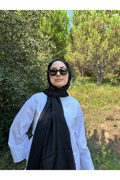 Favor Scarf Şal jacquard mătăsos cu model Qoza