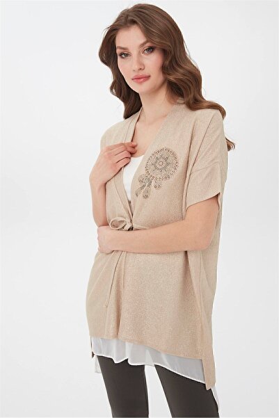 Desen Triko Women's Summer Jacket Gold