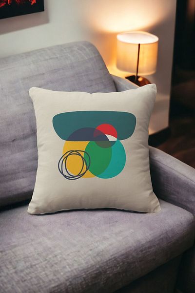 ÖZENEV 43X43 cm Velvet Throw Pillow Cover - Soft and Decorative Living Room Abstract