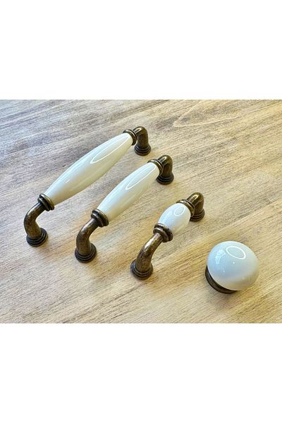 Karan Porselen Porcelain Furniture Drawer Cloakroom Kitchen Cabinet Handle