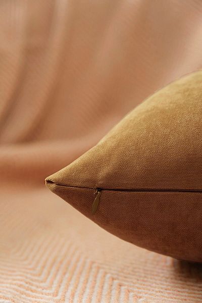 ÖZENEV Panoroma Plain Plain Decorative Pillow Case – Punchable Throw Pillow Case – Mustard