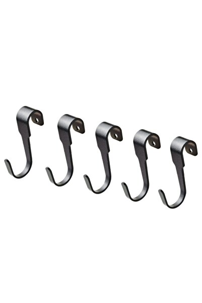 IKEA Mutfak, Banyo, Ray Askısı, 5 Adet Kanca Siyah