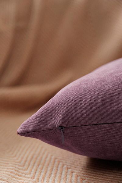 ÖZENEV Panoroma Plain Plain Decorative Pillow Case – Punch Throw Pillow Case – Dark Powder