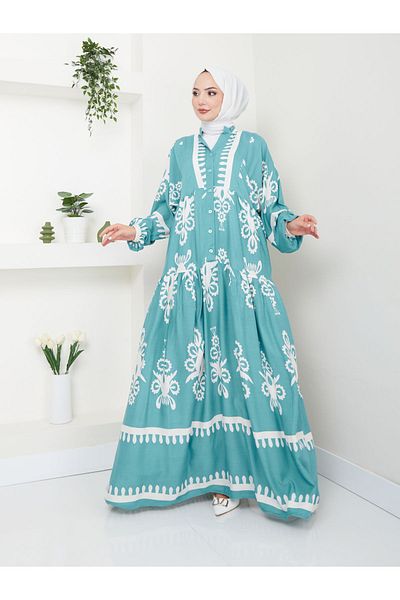 VOLT CLOTHİNG Rochie de damă cu modele etnice