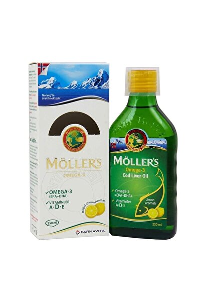 Möller's Mollers Omega-3 Limonlu Balık Yağı Şurubu Takviye Edici Gıda 250 Ml