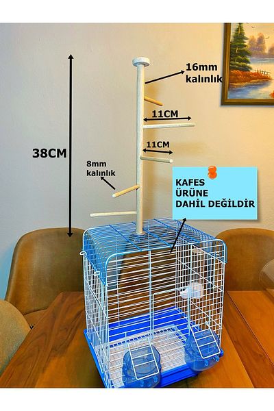 Ciko Kafes 5 Step Cage Mounted Bird Parrot Perch