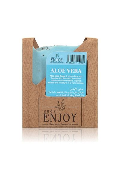 Enjoy Natural Aloe Vera Handmade Face Hair and Body Soap100gr