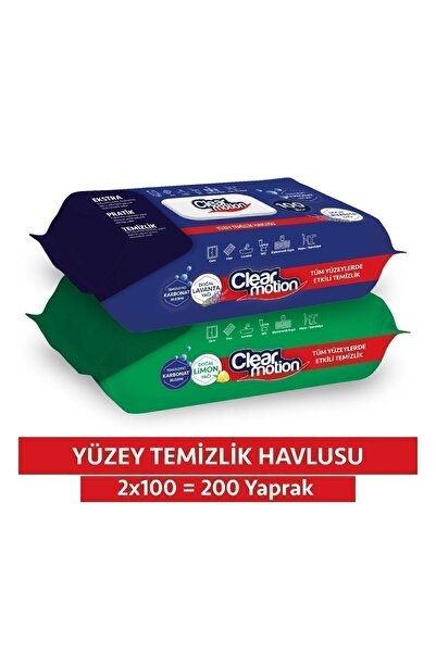 Clearmotion Clearmotion Yüzey Temizlik Havlusu (2X100) 200 Yaprak