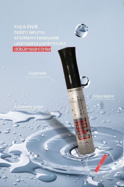 EVOL Eyebrow & Eyelash Care Serum Intensive and Powerful Anti-Shedding for Eyebrows & Eyelashes 10 ml
