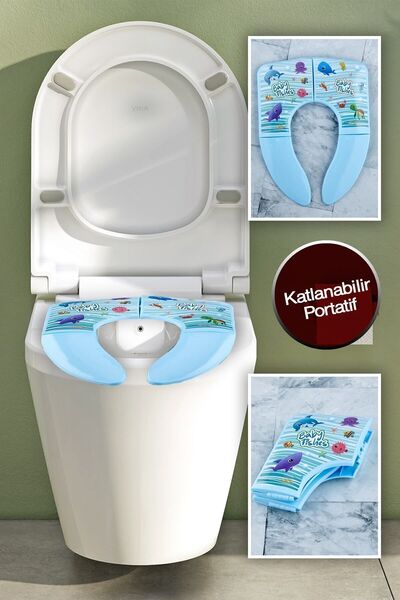 Genel Markalar Katlanabilir Portatif Kolay Taşınabilir Çocuk Klozet Kapağı Ad...