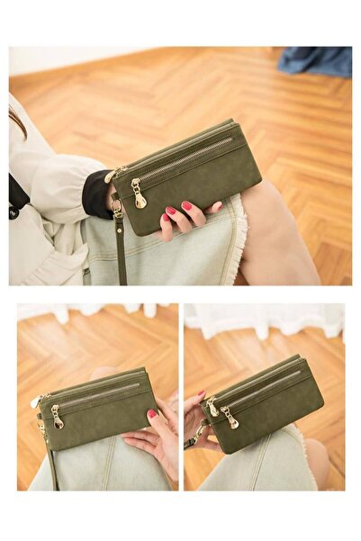 rinkadoll Μαλακό δερμάτινο πορτοφόλι με πράσινο βραχιόλι Νέα σεζόν