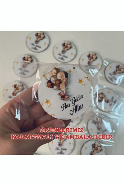 Farklı Hediyelik 10adet Kabartmalı Ambalajlı Baskılı Figürlü Magnet