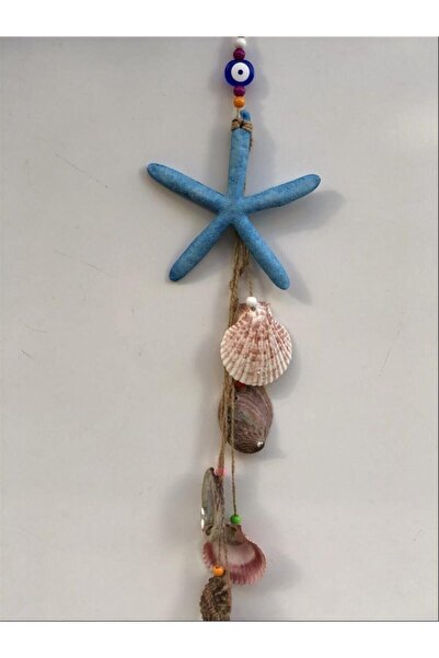 KARDEŞLER BONCUK HEDİYELİK EŞYA Yıldızlı Deniz Kabuklu Rüzgar Çanı Duvar Süsü