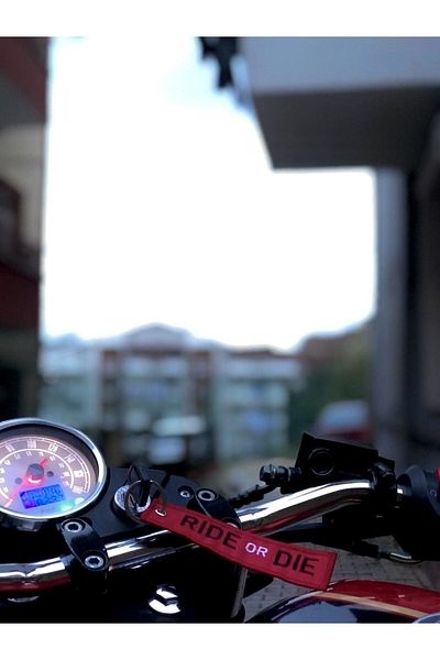 Yeles Ride Or Die Biker Fabric Keychain
