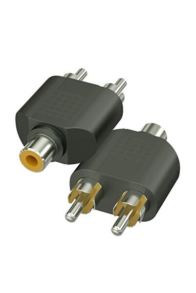 BK Teknoloji Rca Dişi - 2 Rca Erkek Y Splitter Ses Adaptörü Dönüştürücü