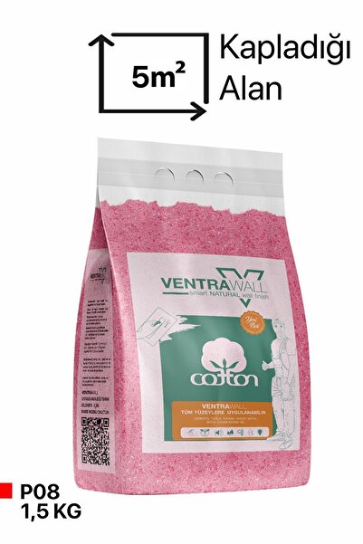 Ventrawall Isı Ve Ses Yalıtımlı Sürülen Duvar Kağıdı | Kendinden Yapışkanlı | Pembe | P08-1,5 Kg | 5m²