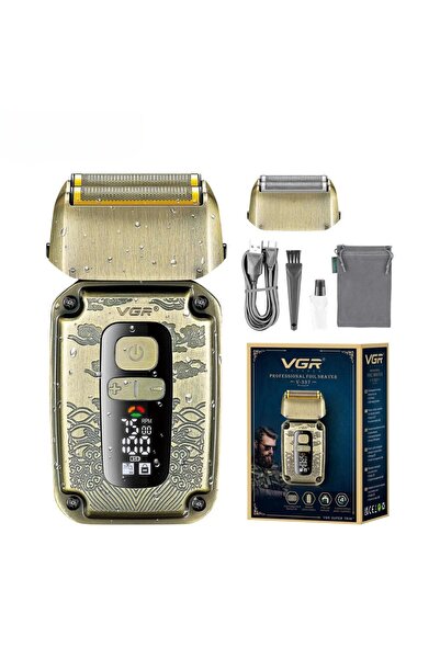 VGR Yıkanabilir Ipx6 Şarj Edilebilir Profesyonel Tıraş Makinesi Erkekler Için