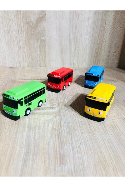 Marsel oyuncak Tayo 4-Pull Pull and Drop Buses