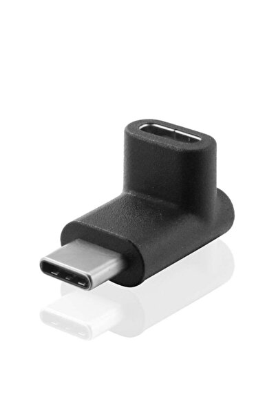Kuvars Type C Usb 3.1 90 Derece Ters Düz Dirsek Köşe Erkek Dişi Çevirici Dönüştürücü Adaptör