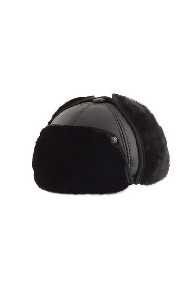 TARETTİ - Russian Pilot Genuine Leather And Fur Hat