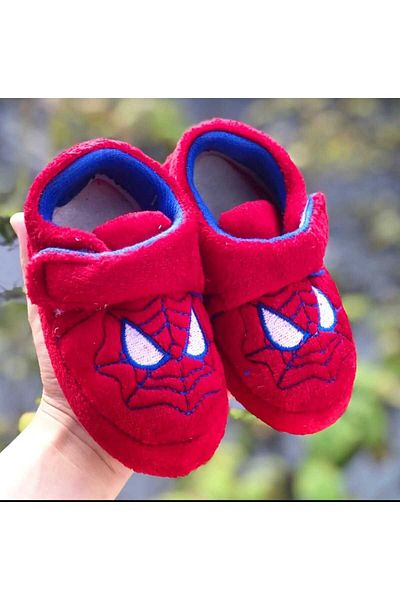 Pandalina Spiderman Spiderman Velcro Boys Slippers Anti-Slip Sole Kindergarten Nursery Home Shoes