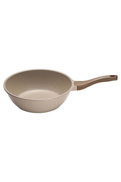 ThermoAD 28 cm Granite Cast Wok Pan - Mink