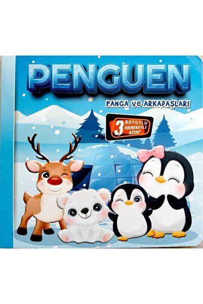 Kids Babies 3 Boyutlu Hareketli Kitap Penguen Panga Ve Arkadaşları,pop-up Kitap