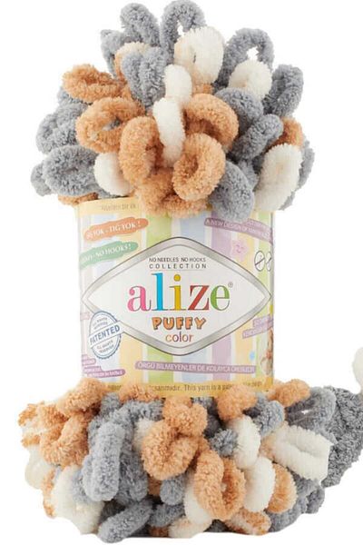 Alize Puffy Color Hand Knitting Yarn 5 Pack 6395