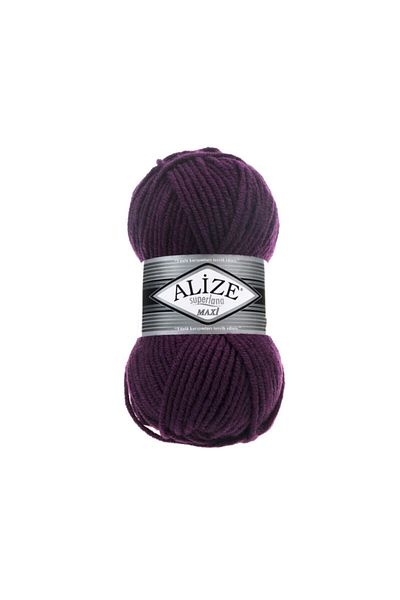 Alize Superlana Maxi 5 Pieces Plum Color Knitting Yarn Κωδικός χρώματος: 111