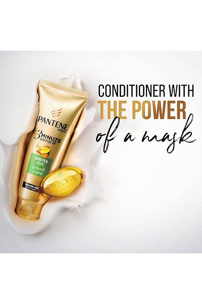 Pantene Pro-V 3 Minute Miracle Smooth & Silky Conditioner for Frizzy Hair, 200 ml