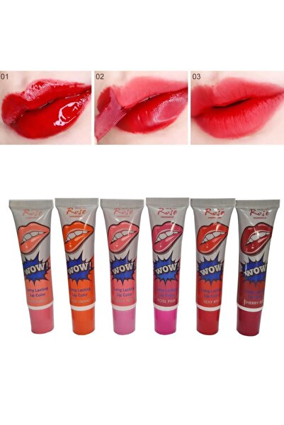 Genel Markalar Soyulan Ruj 6'lı Set 24 Saat Etkili 6 Farklı Orjinal Renk