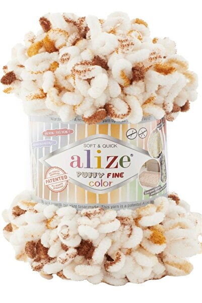 Alize Puffy Fine Color Hand Knitting Yarn 1 Pack of 5