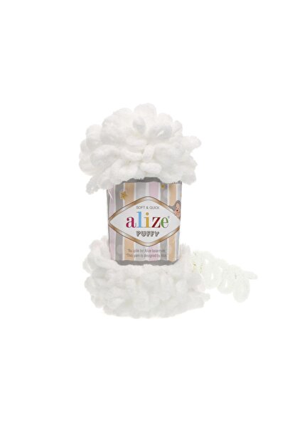Alize Пухнаста пряжа для в'язання (пакет з 5 штук) 55-біла