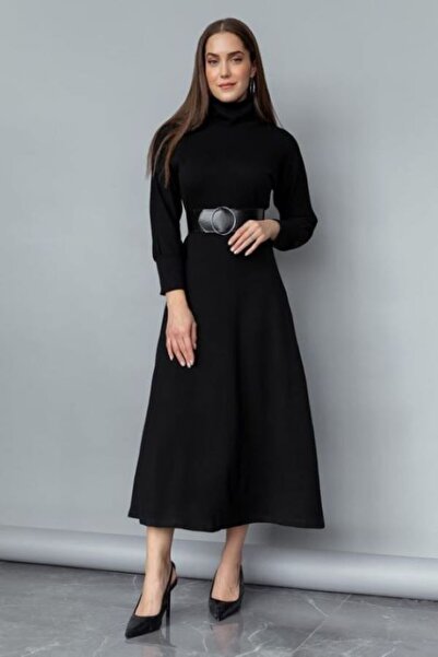 GDS BUTİK Rochie tricotată cu mânecă liliac