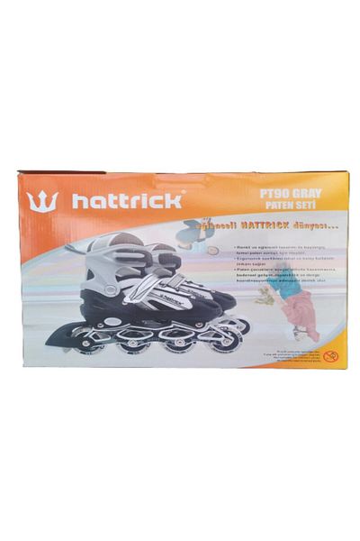 Hattrick Sportica Hattirick Adjustable Aluminum Chassis with silicone wheels luminous skates(Number 38-41)