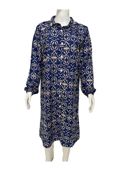 Sobe Hediyelik Tunic with Button, Print Sun Selection Tobacco Olive Axis Akwi Jeneba