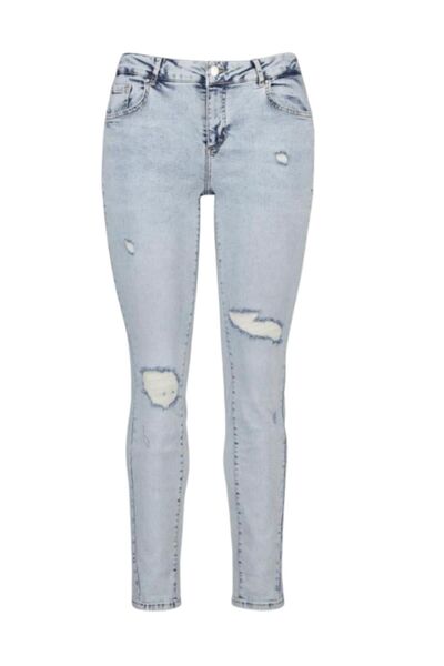 Elegant Large Size Lycra, Imported, High Waist Antique Jeans