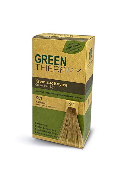 Green Therapy Krem Saç Boyası 9.1 Küllü Sarı