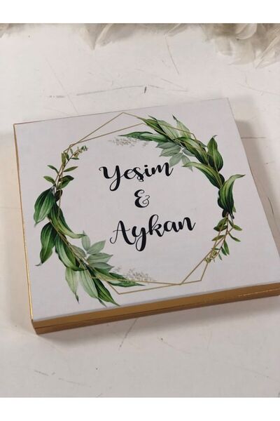 Masalsı Concept Nişan Çikolatası 48 Adet İsteme Çikolatası Krem Karton Kutu