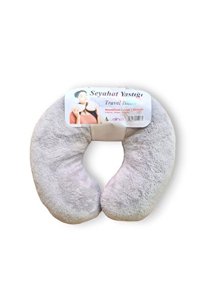 Wellmop Pernă gri pentru gât de călătorie