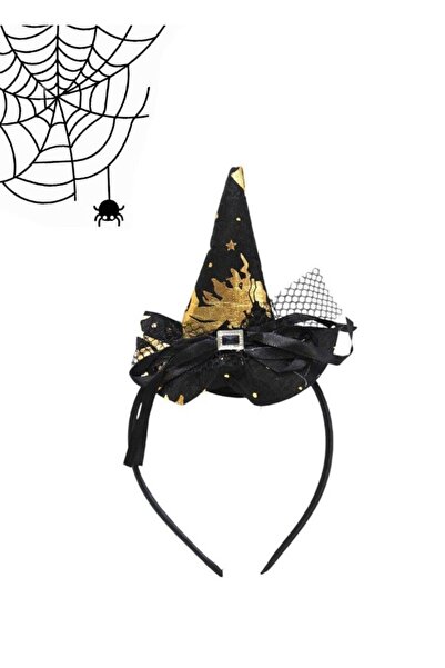 kapella HALLOWEEN ŞAPKALI CADI TAÇ SİYAH AST6500-2