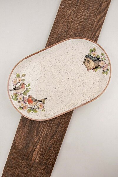 Bursa Porselen Dekor Large Size Retro Porcelain Boat Plate