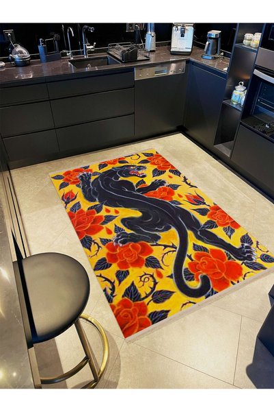 Rugs Modern Halı مجموعة ليلى سجادة ديكور حديثة منسوجة بتفاصيل وردية من جاكوار...