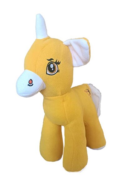 emal Peluş Boynuzlu At Pony Unicorn Sarı50 cm